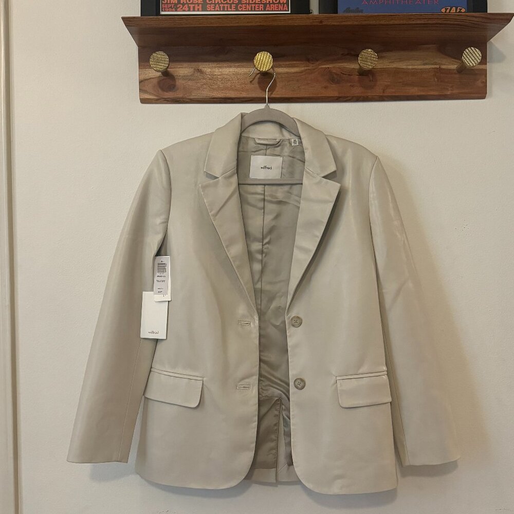 Aritzia Wilfred Memories Vegan Leather Blazer XXS (NWT)